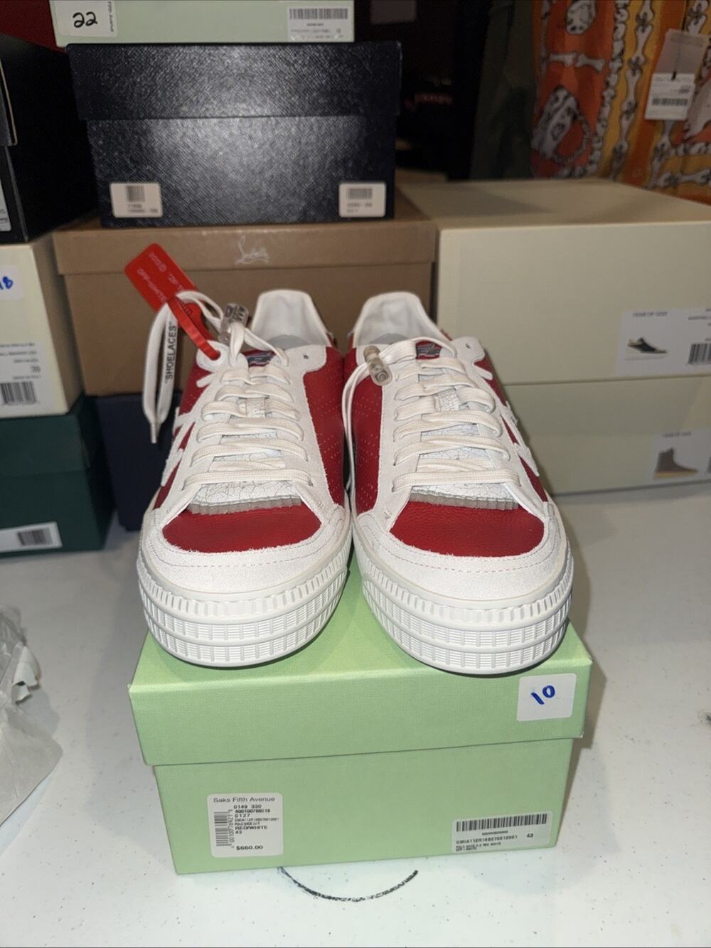 Off-White 3.0 Low 'Red White' Size 43 Brand New!